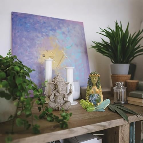 Miniatura 7 de Estatua de la Madre Tierra, 7 "Fertilidad Gaia Diosa Estatua, Naturaleza Embarazada Wiccan Altar Suministros, Moon Yoga Alter Table Witchcraft