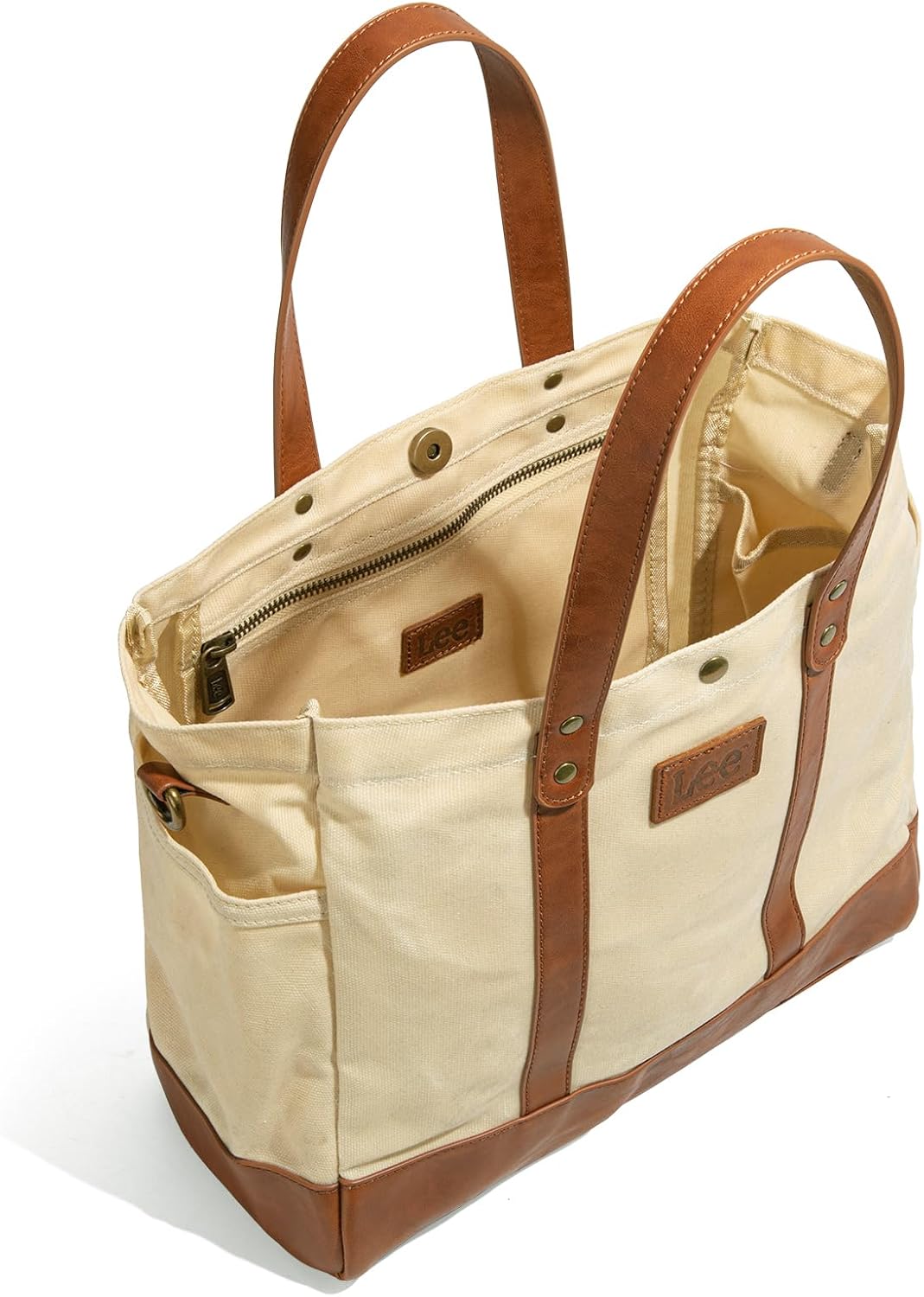 Montana West x Lee Tote Bag for Women Waxed Canvas Shoulder Handbags Crossbody Bag with Adjustable Strap - Image 4