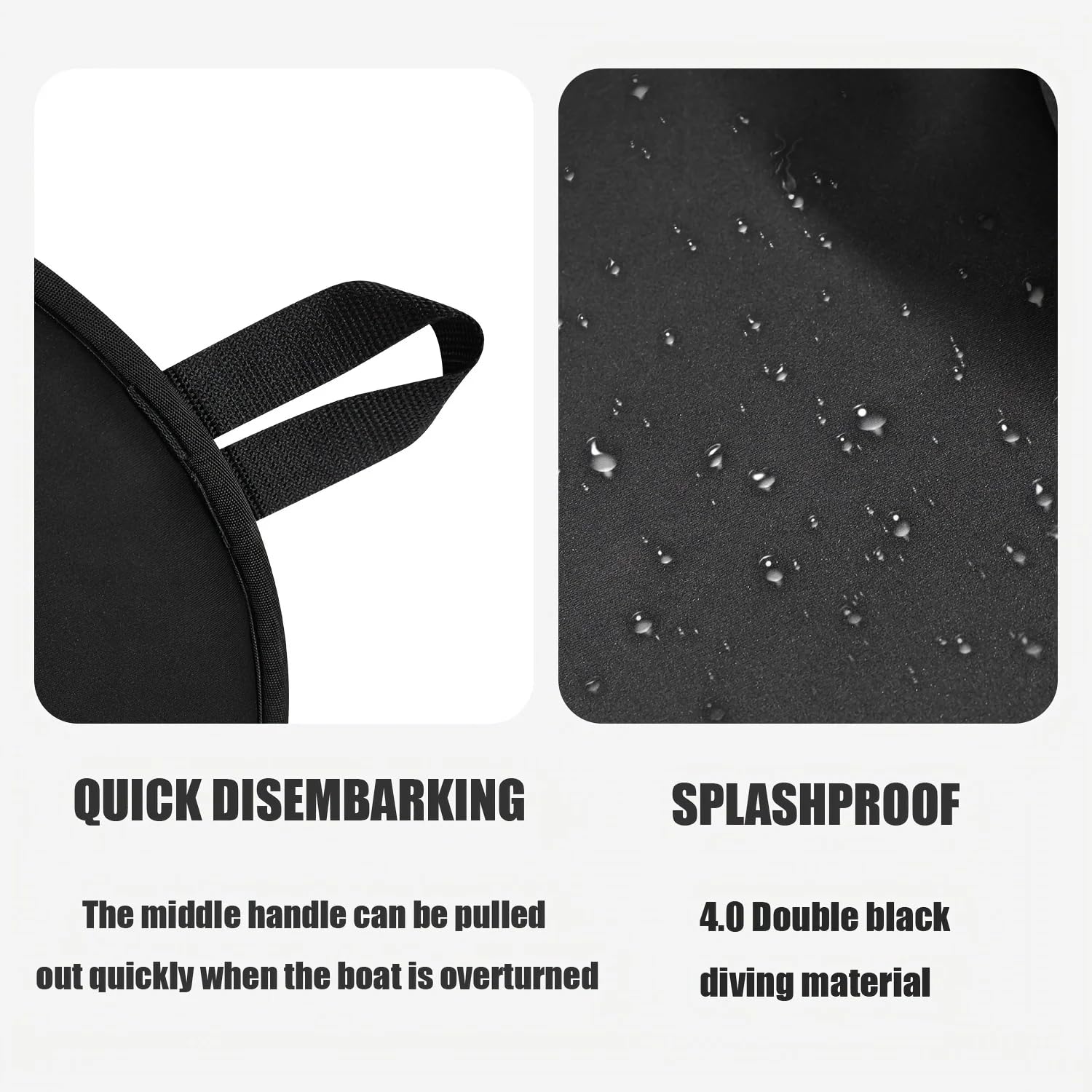Protector antisalpicaduras ajustable de neopreno, cubierta impermeable para kayak y cabina de hasta 90 x 52 cm, cintura elástica, protección para raquetas de remo, accesorios para kayak