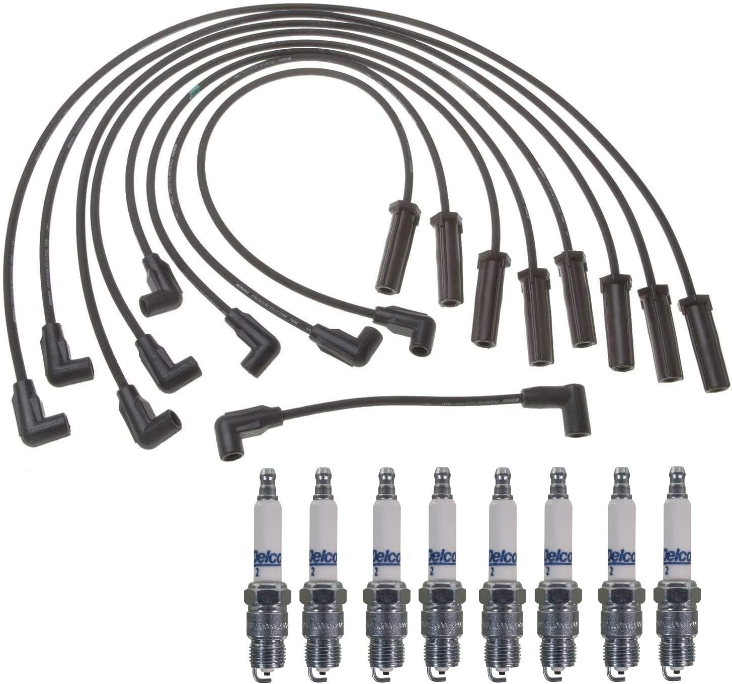 Pro Ignition Wire Set & 8 Rapidfire Spark Plugs Kit For GMC