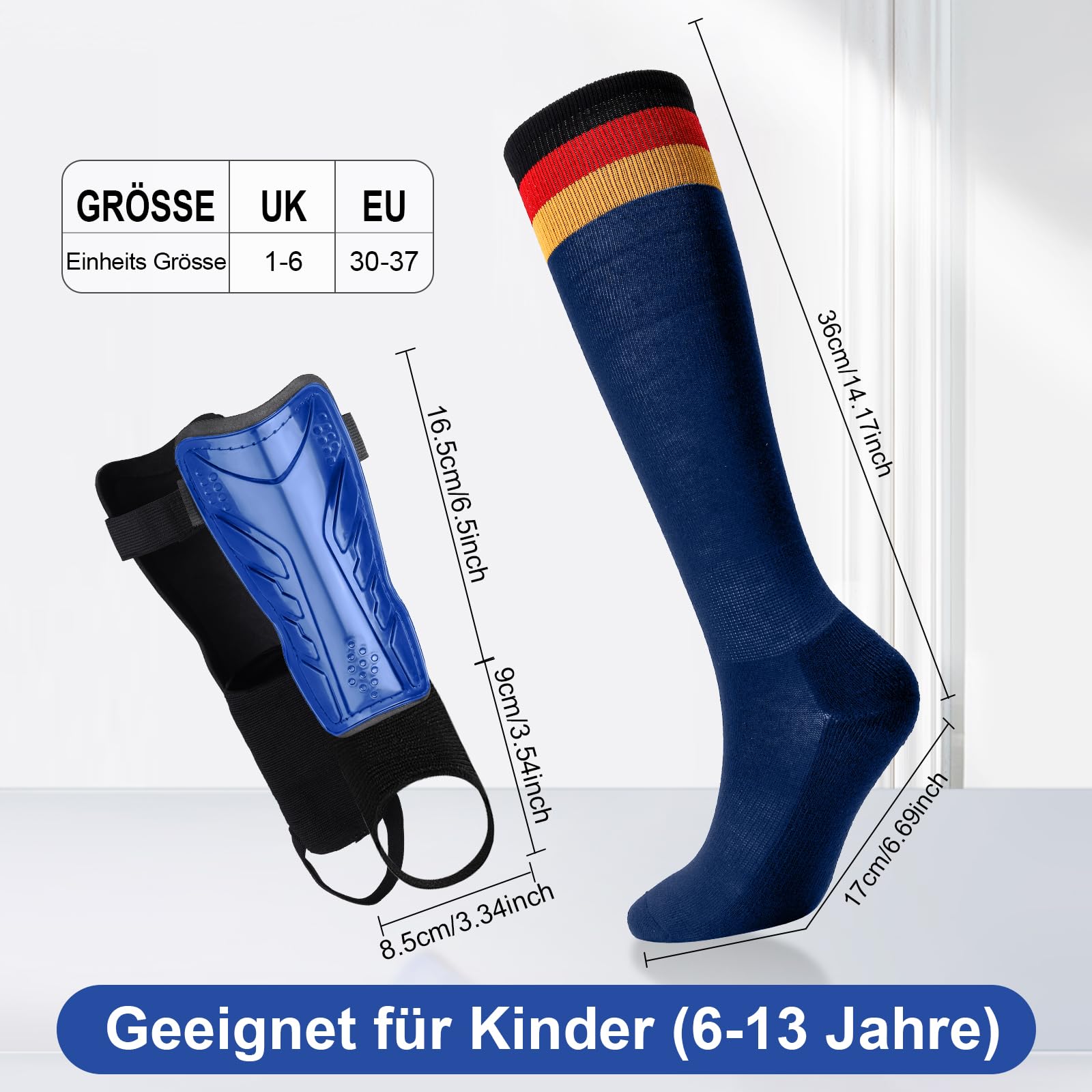 MSIHEY 2 Paar Mini Schienbeinschoner Set mit Trillerpfeife, 10 x 6 cm, Fußball Schienbeinschoner, Schützende Fußballausrüstung für Jugendliche und Kinder, für Jungen und Mädchen