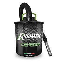 Ribimex Aspiracenere Elettrico Cenerix, con Funzione Soffiante e Filtro HEPA Lavabile, Bidone da 18 L, Potenza 800 W, Ideale per Aspirare Ceneri Fredde da Stufe, Caminetti e Barbecue – PRCEN003, 800