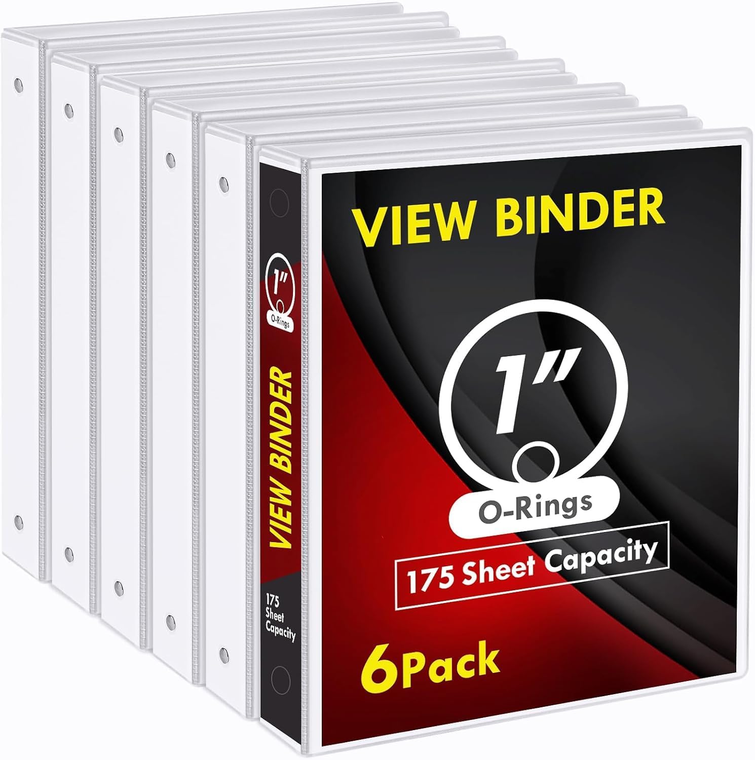 1 Inch Binders 3 Ring Basic Binder with 2 Interior