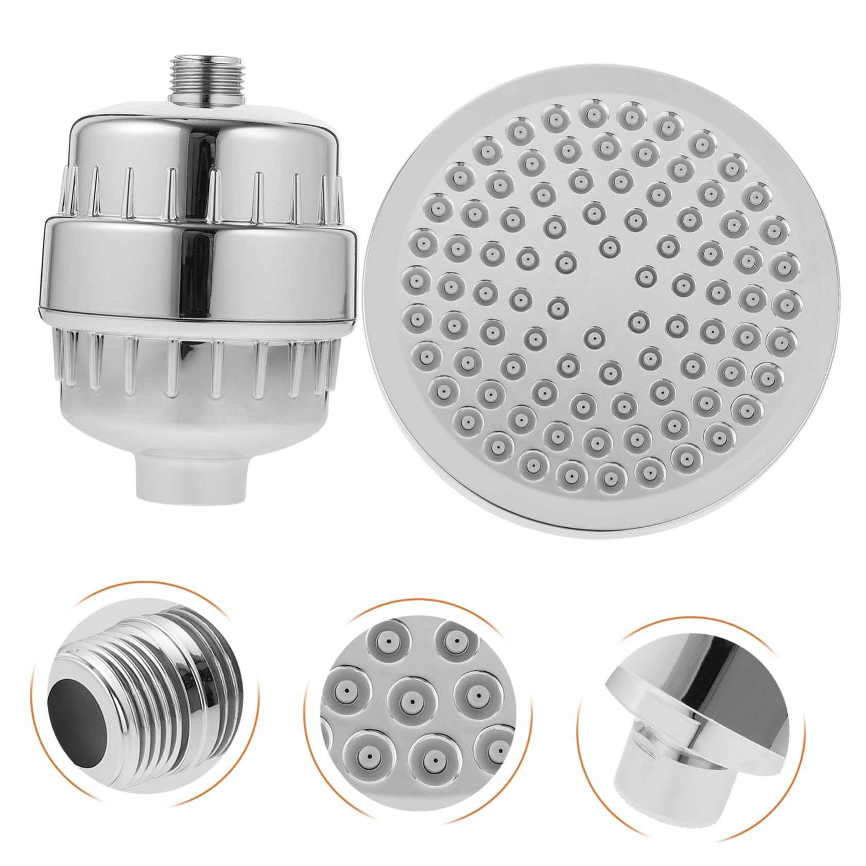 Alipis Filtro de Ducha para Agua Dura 15 Niveles de Filtración y Cabezal de Ducha Giratorio de 360 Grados, Material Abs Resistente y Algodón para Mayor Durabilidad