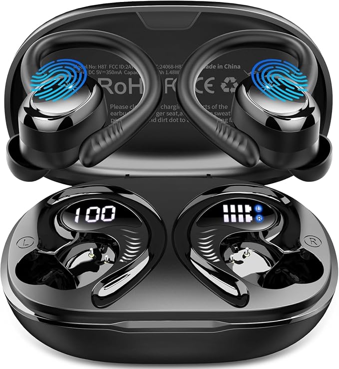 puersit Cappello Bluetooth V5.2 Uomo Donna Invernali, Lavorato a Maglia Senza Fili Bluetooth Cuffia Musica Cappello per Corsa Sci Escursionismo(Grigio Classico