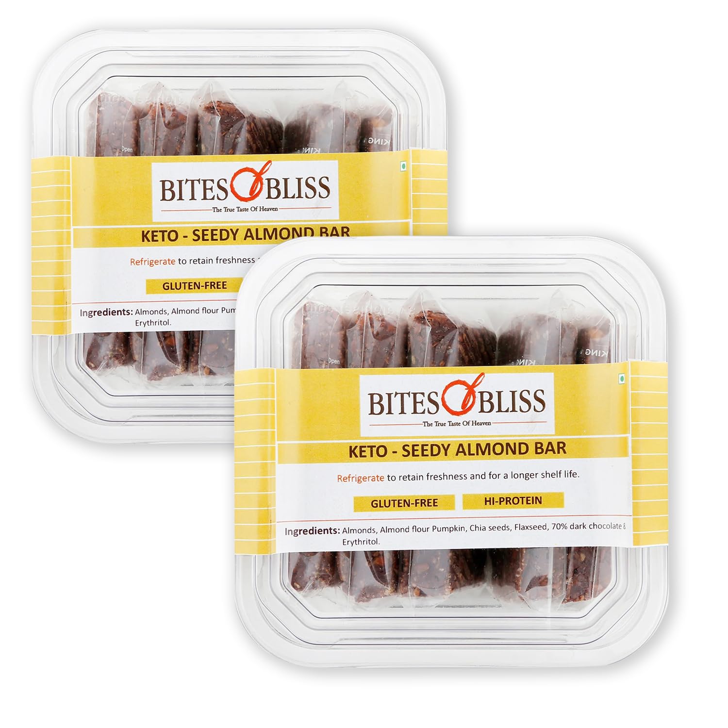 Bites of Bliss Date N Seeds Bar | Vegan Protein Bar Without Sugar | Dates, Almonds, Pumpkin, Sunflower, Flax, White & Black Sesame, Chia & Watermelon seeds | No Added Preservatives | Healthy Energy Bars | Double Pack — Amazon image 19