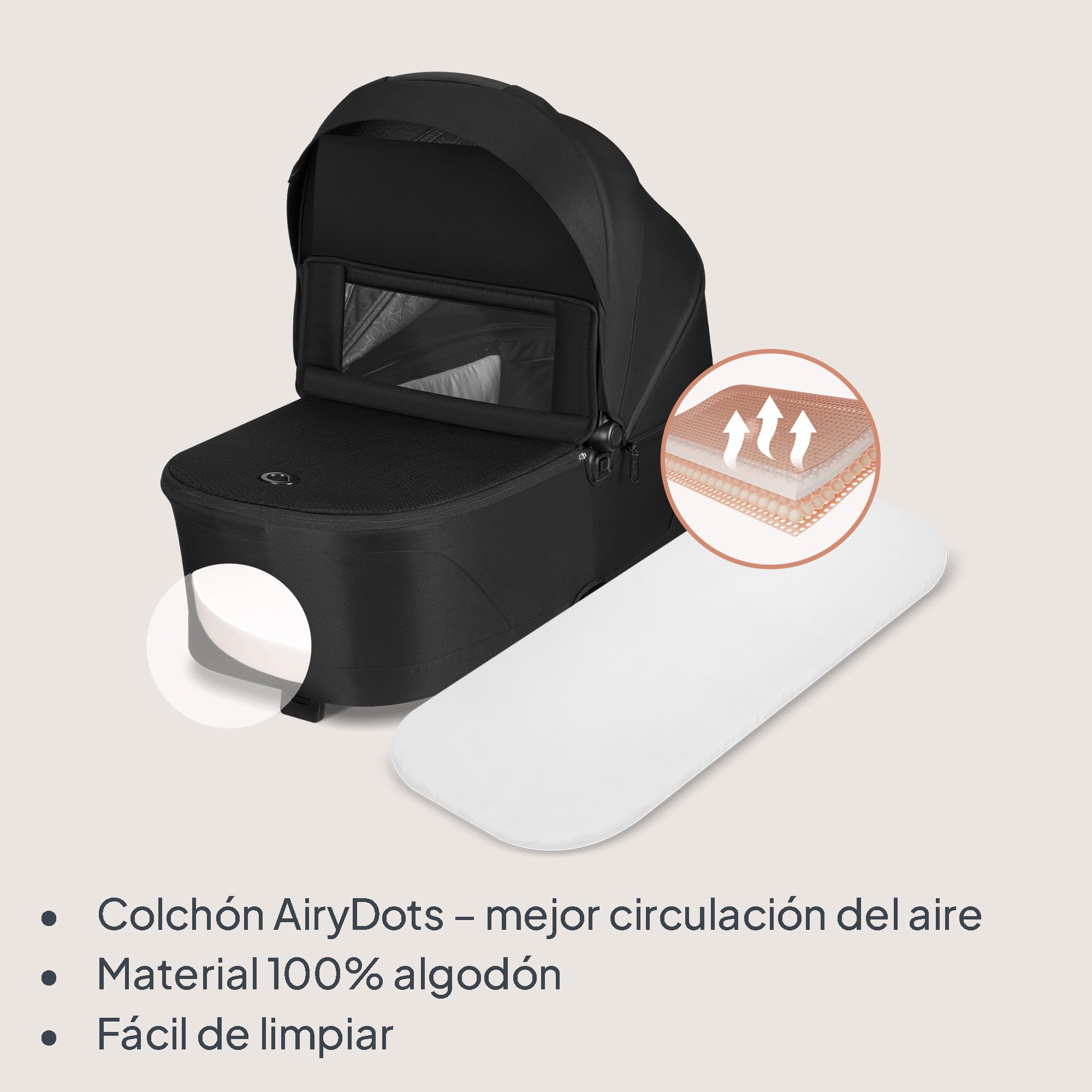 Lionelo Freya Carro Bebe 3 Piezas Carrito de Bebe 3 en 1 (0-4 Años, Hasta 22 Kg), Plegable Capazo, Silla y Silla de Coche I-Size 40-87 Cm, Suspensión, Ruedas PU, Capota UPF50+, Cochecito Bebe