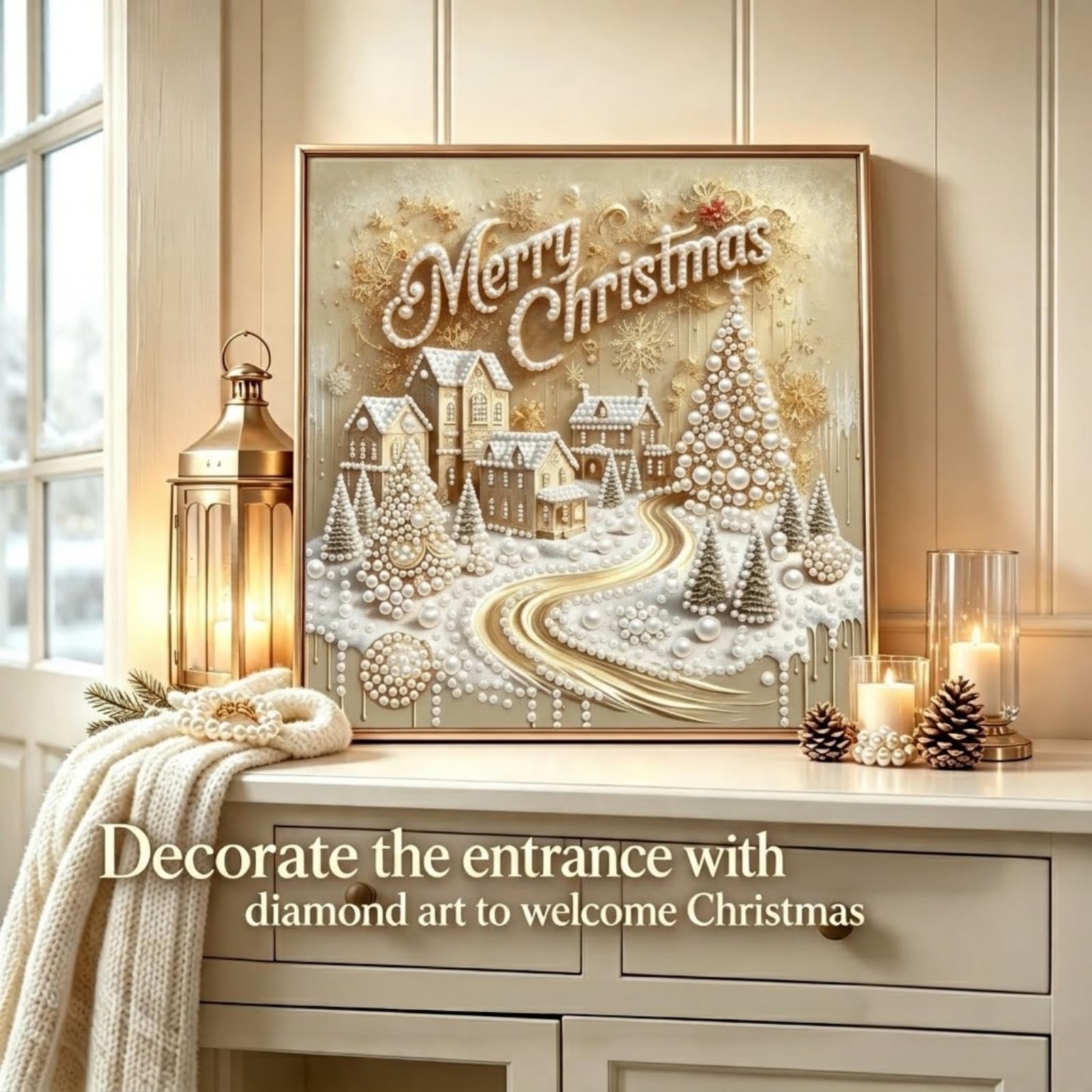 5D Diamond Art Kits - Merry Christmas Pearl -2