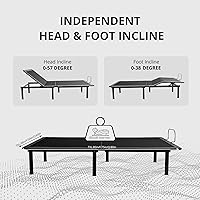 Vista 23 de EGOHOME - Base de cama ajustable individual XL y colchón de espuma viscoelástica de 14 pulgadas, base de cama ajustable con control remoto