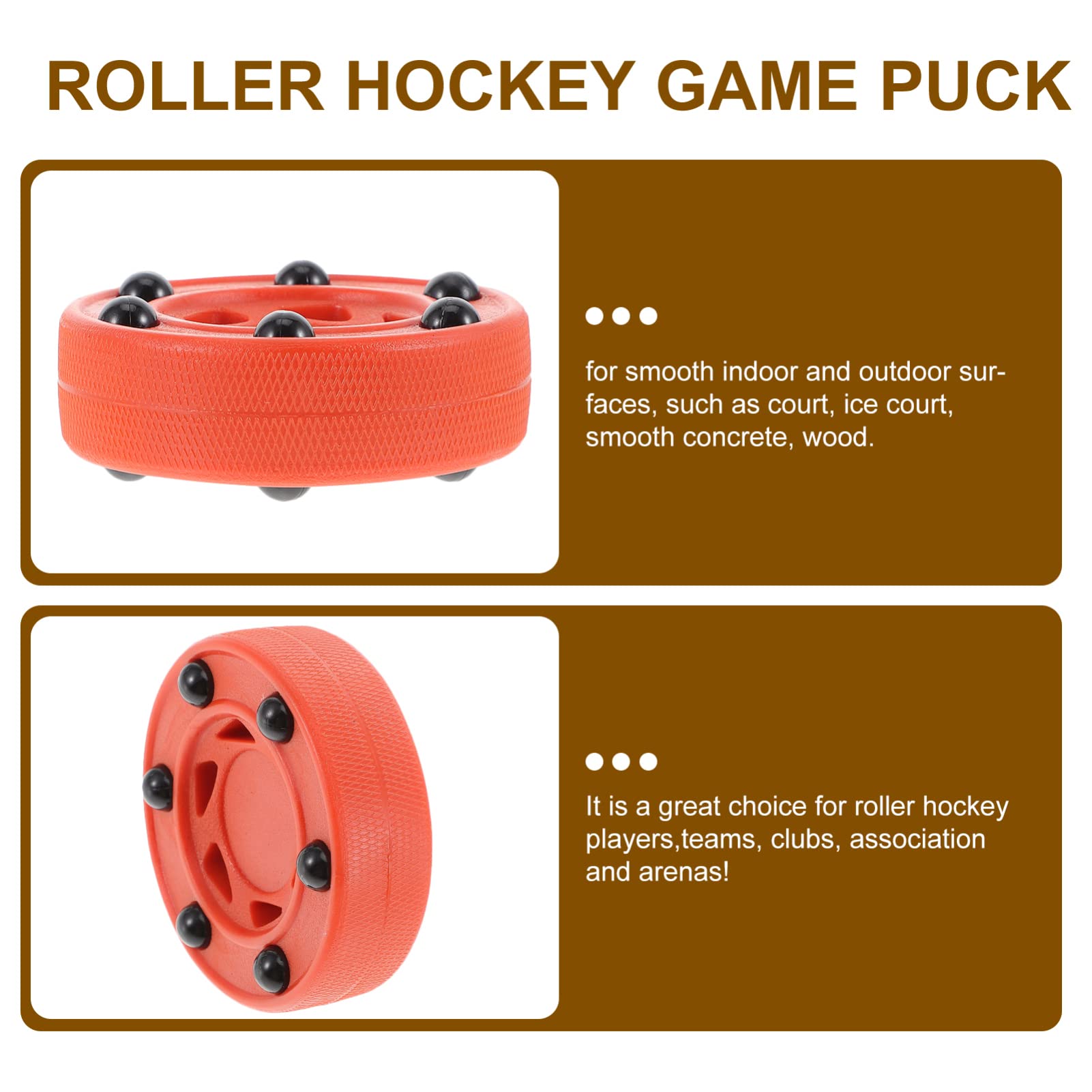 Sewroro Roller Hockey Puck Street Hockey Puck, Outdoor Puck für Roller- und Inlinehockey mit geringer Reibung Professionelle Räder für EIS Inline Street