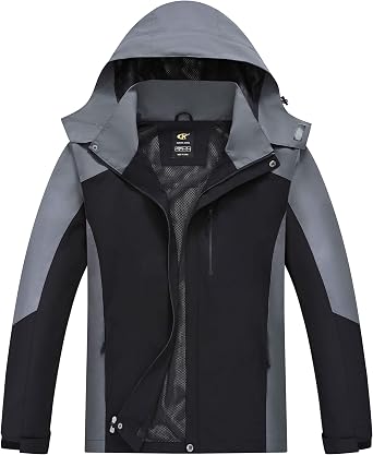 yuyangdpb Mens Waterproof Jacket Lightweight Hooded Raincoat