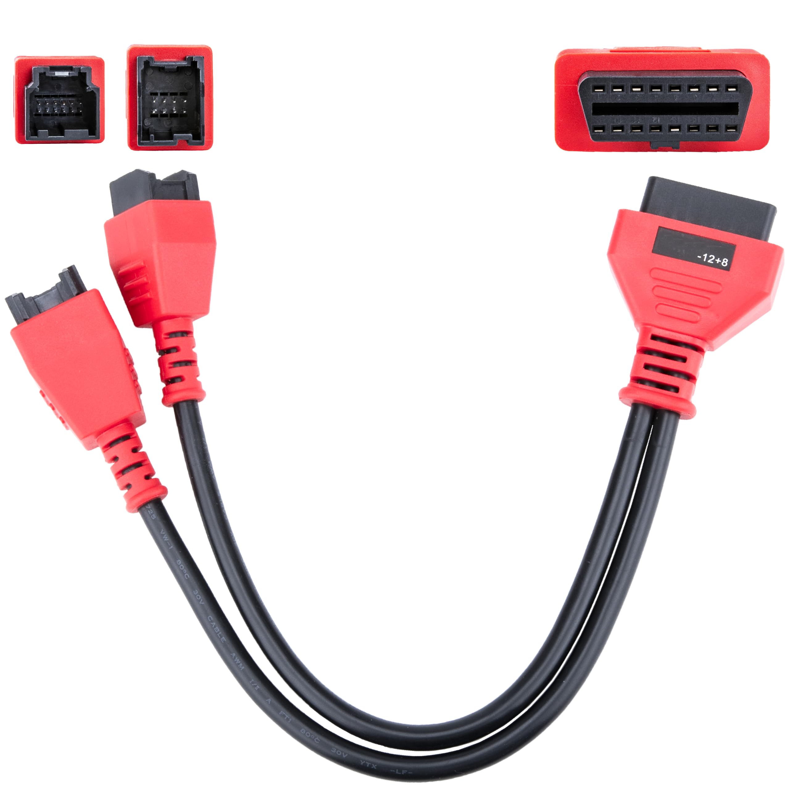 Photo 1 of 12+8 Pin Connector to OBD2 Adapter, Secutiry Gateway Bypass Cable, 12+8 Cable Suitable for Chrysler SGW Equipped FCA Vehicles for Diagnostic, Fit for Scanners MK808 MK808S MX808 MS906 Pro MS908S