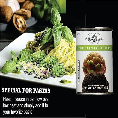Miniatura 2 de Urbani Truffles Salsa de alcachofas y trufas 6.35 oz (6.4 onzas) - Salsa de trufa gourmet italiana apta para veganos para pasta, salsas y risotto,
