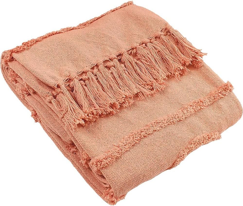furn. Jakarta Tufted Throw (One Size) (Blush)