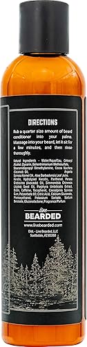 Miniatura 2 de Live Bearded Acondicionador para barba  Ejecutivo  Acondicionador facial para cabello  8 onzas  Fortalece y suaviza  Ingredientes totalmente