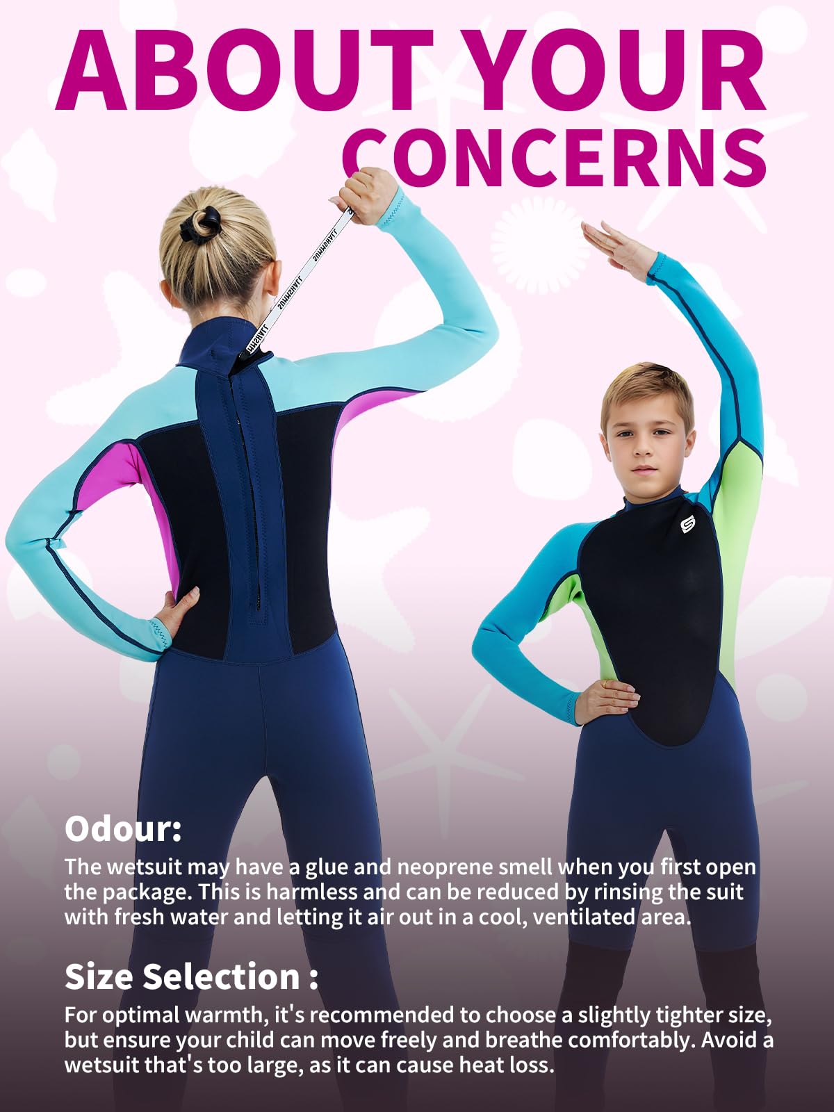 Combinaisons Plongée Enfants et Jeunes, 3mm Néoprène Combinaisons de Plongée Intégrales Manches Longues Fermeture Éclair Arrière Garder Au Chaud Combinaisons De Plongée pour Nautiques Surf