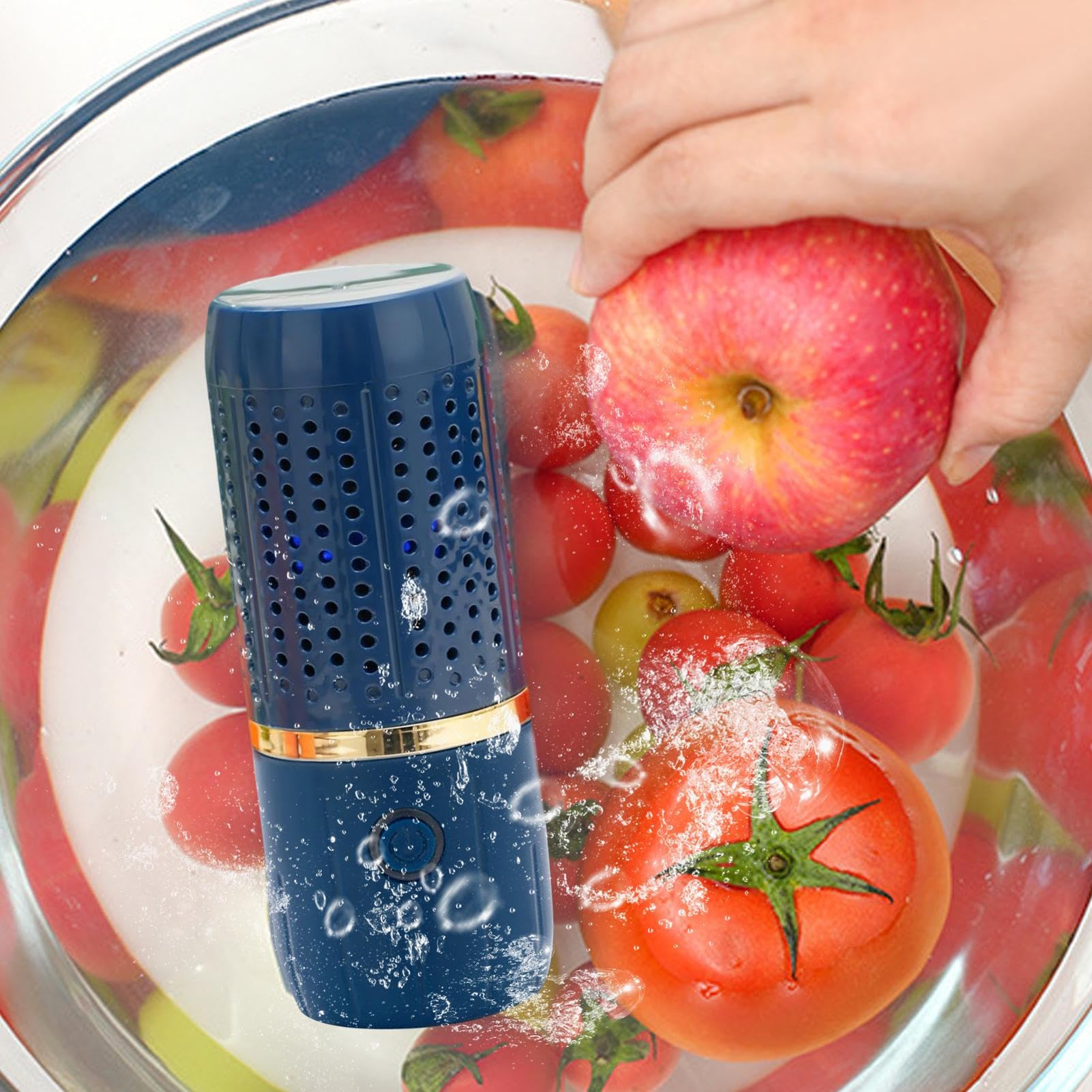 Dispositivo Limpiador De Verduras, Lavadora Portátil De Frutas Y Verduras Con Pila De 4800 mAh, Máquina De Limpieza Multifuncional Para Alimentos Carnes Mariscos