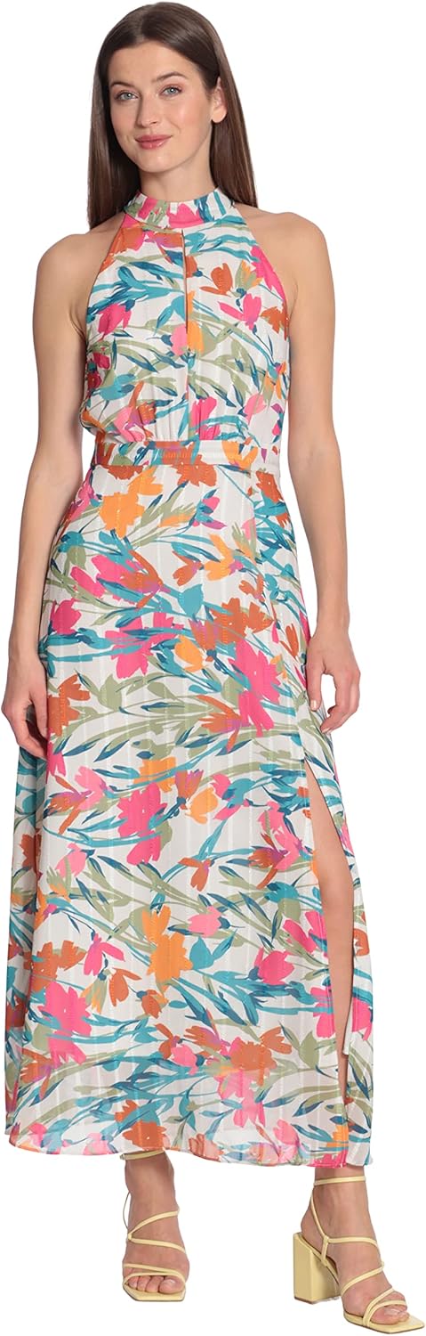 Maggy London Womens Halter Neck Maxi Dress - Image 2