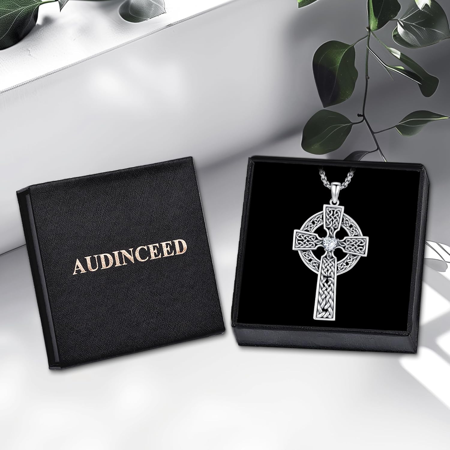 Celtic Cross Necklace for Men Women 925 Sterling Silver Celtic Cross Pendant Evil Eye Necklace Irish Trinity Knot Crucifix Jewelry - Image 7