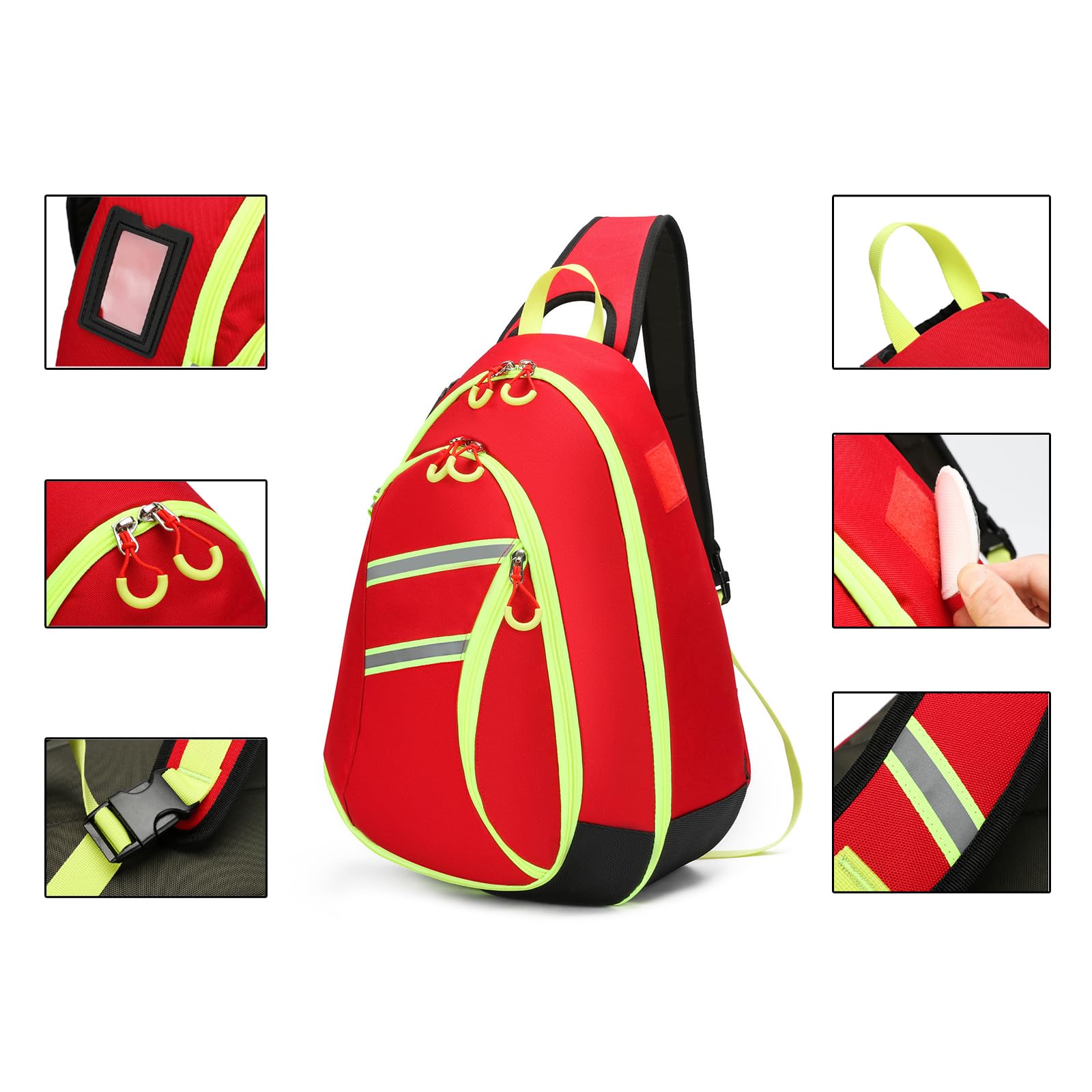 Borsa a tracolla per primo soccorso, borsa a tracolla da viaggio, borsa medica resistente, per ciclismo, campeggio, lavoro, viaggi.