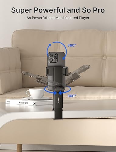 Miniatura 7 de JSAUX Paquete de 2 soportes para teléfono esenciales de viaje en avión, soporte universal para teléfono manos libres para volar con rotación de 360