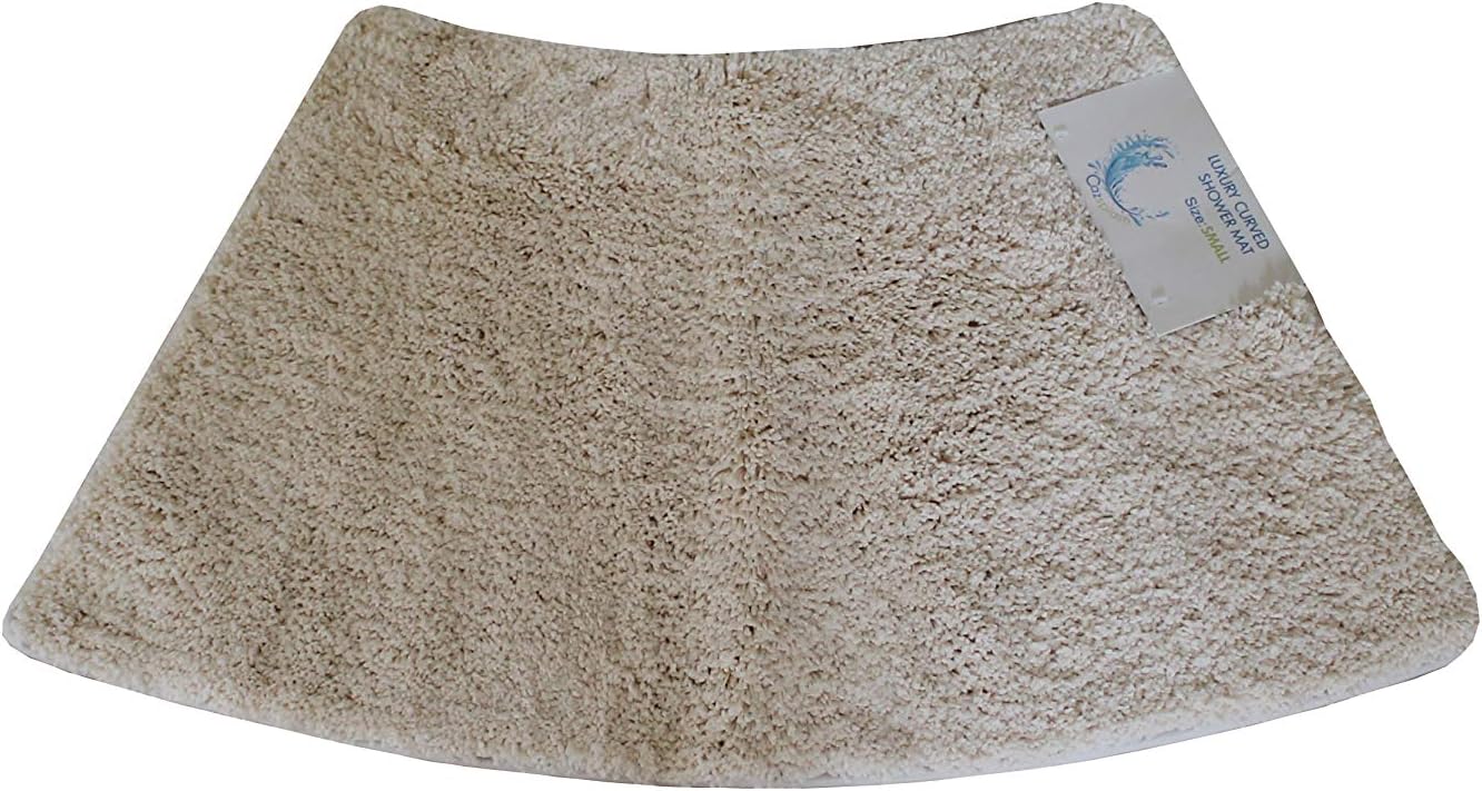 Cazsplash Luxury Quadrant Small Curved Shower Mat (Cream) Amazon.co