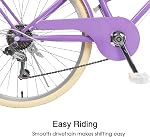 Glerc Missy 20 24 26 Inch Girls Cruiser Bike 6-Speed Hybrid City Bicycle for Youth Over 6 Years Old Teen, Adult Women Beach Cruiser Bike with Wicker Basket & Lightweight, Multiple Colors