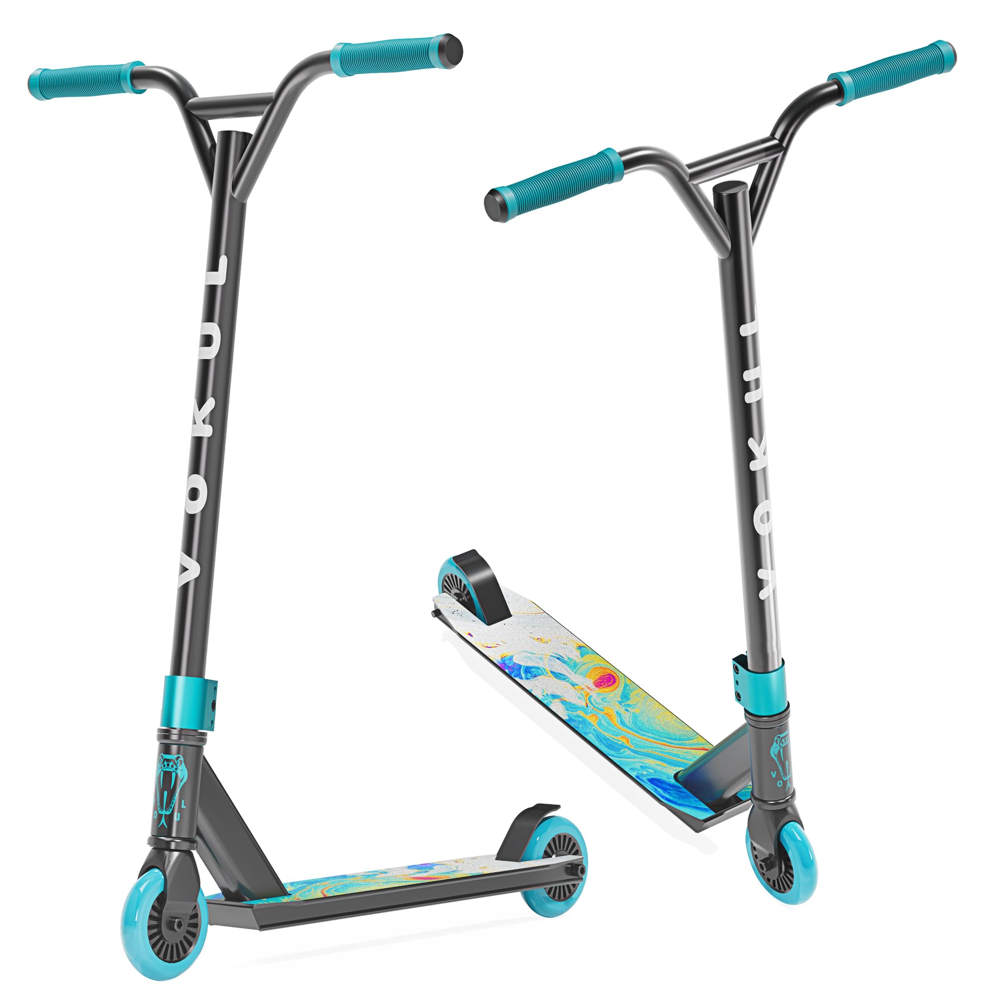 VOKUL Complete Pro Stunt Scooter for Kids, Boys Girls, Teens High Performance Trick Scooter for Skatepark Street – for Ages 6 and Up