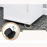 Vista 4 de Alunva archivador archivador estante de almacenamiento grande de 4 cajones para archivadores laterales móviles soporte para impresora con ruedas