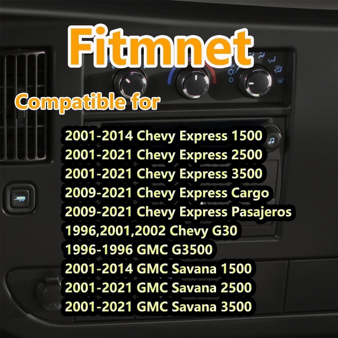 Cheriezing 599-293 Climate Control Module Compatible with 2001-2021 Express & Savana 1500 2500 3500 A/C Heater Air Conditioning Climate Control Panel
