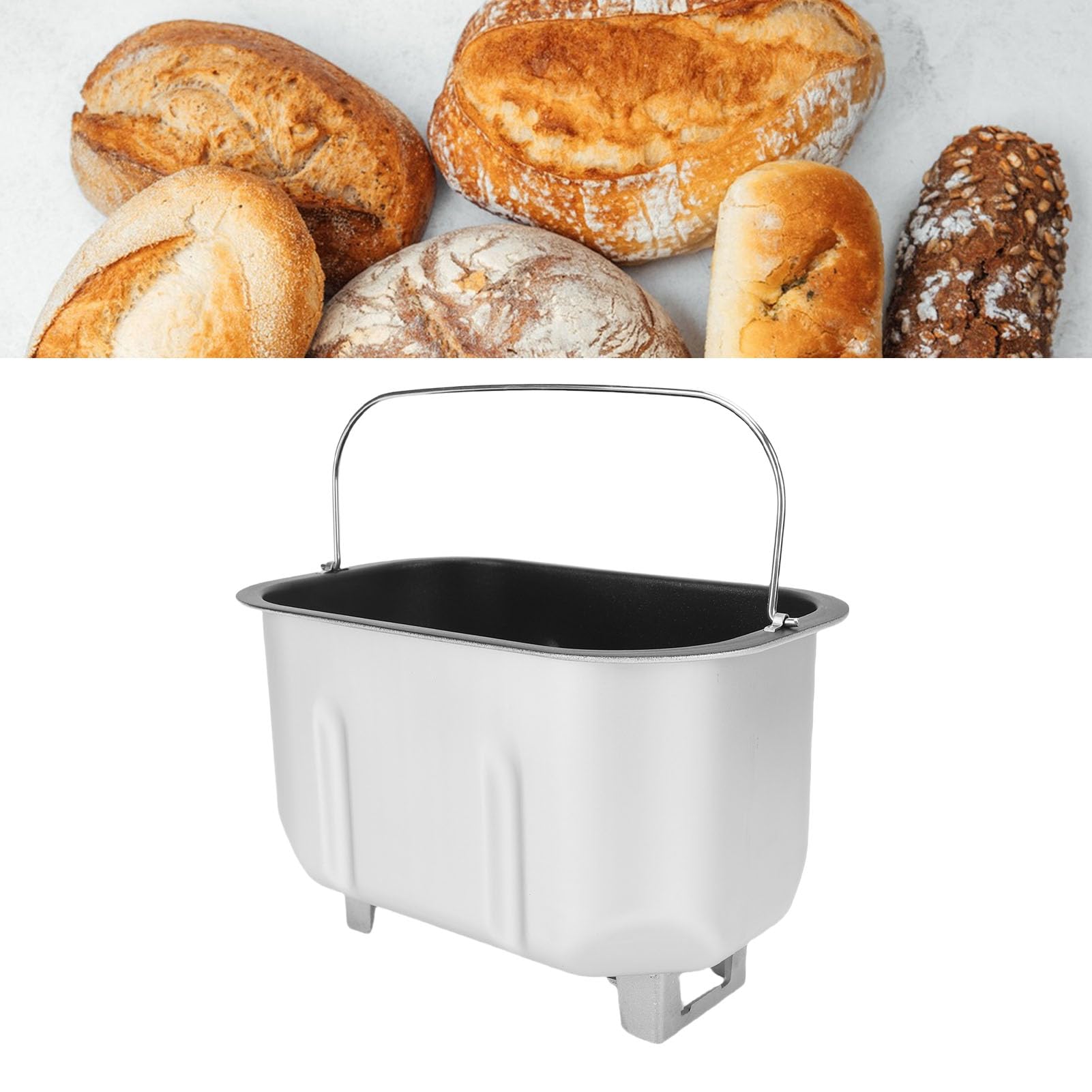 Generic Cubeta Doble para Máquina de Pan con Paletas Mezcladoras y Revestimiento Antiadherente Compatible con Diversas Panificadoras Domésticas Cocinas y Panaderías Comerciales