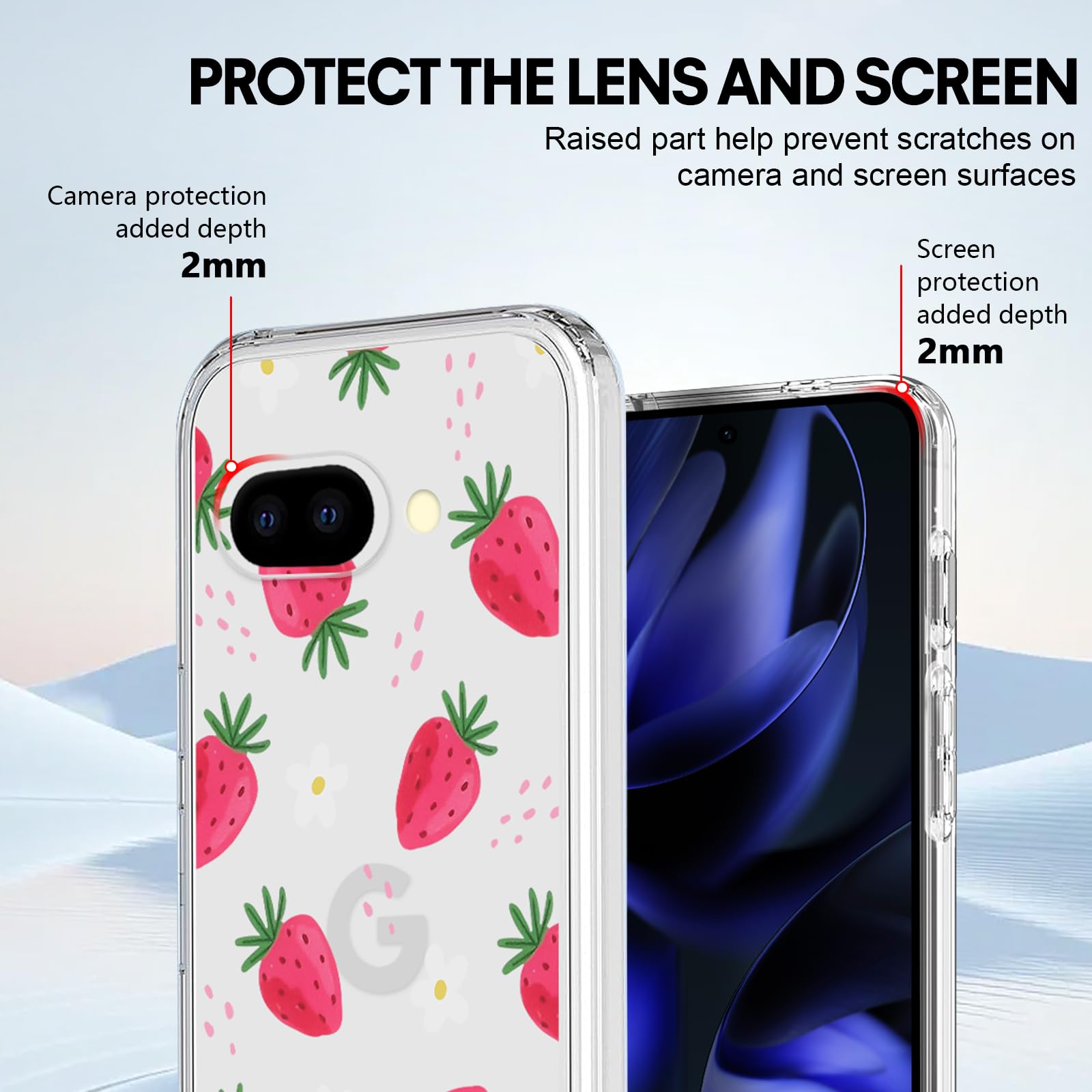 Handyhülle Für Google Pixel 9 (2024) – Glitzer-Marmor-Design, Rosa, Dünn & Stoßfest