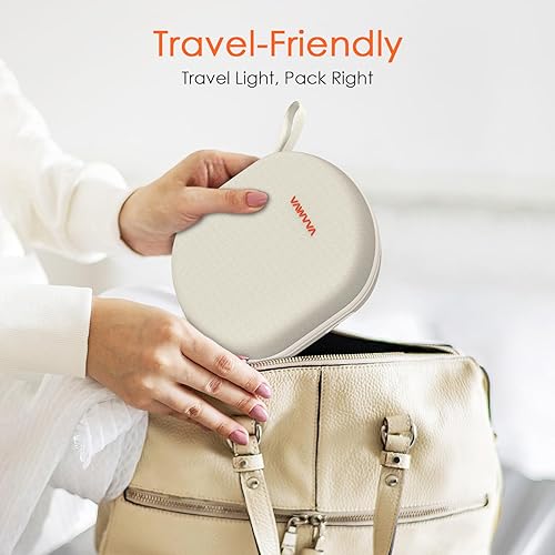 Vista 7 de Funda de carga para AirPods Max 1 y 2 - Cargador de auriculares de viaje con conectores magnéticos Lightning y USB-C, modo de suspensión automático