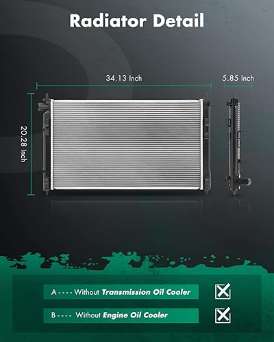 Miniatura 2 de SCITOO Repuesto de radiador 2978 compatible con Dodge 2008 2011-2020 para Challenger 2006-2007 2012-2020 para Dodge para Charger 2005-2008 2010