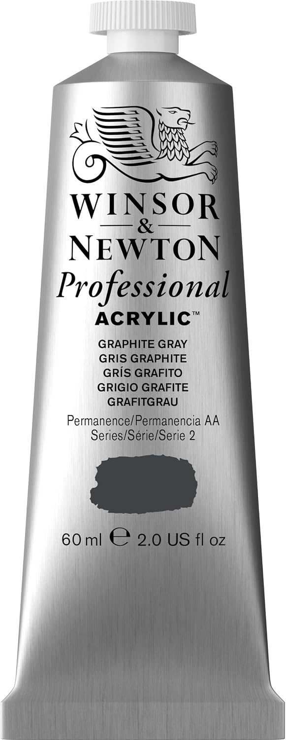 Winsor & Newton Professional Acrylic Paint, 60ml (2-oz) Tube, Graphite Grey