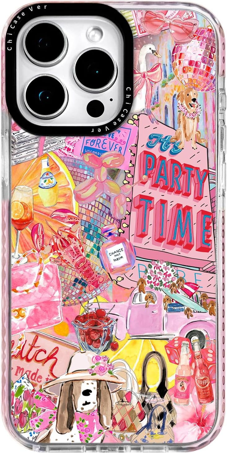 for iPhone 16 Plus Case, Disco Party Glam Y2K Design, Military-Grade Drop Protection, Playful Soft Slim TPU Protective Cover with Camera Protection for Women & Girls iPhone 16 Plus Partytime