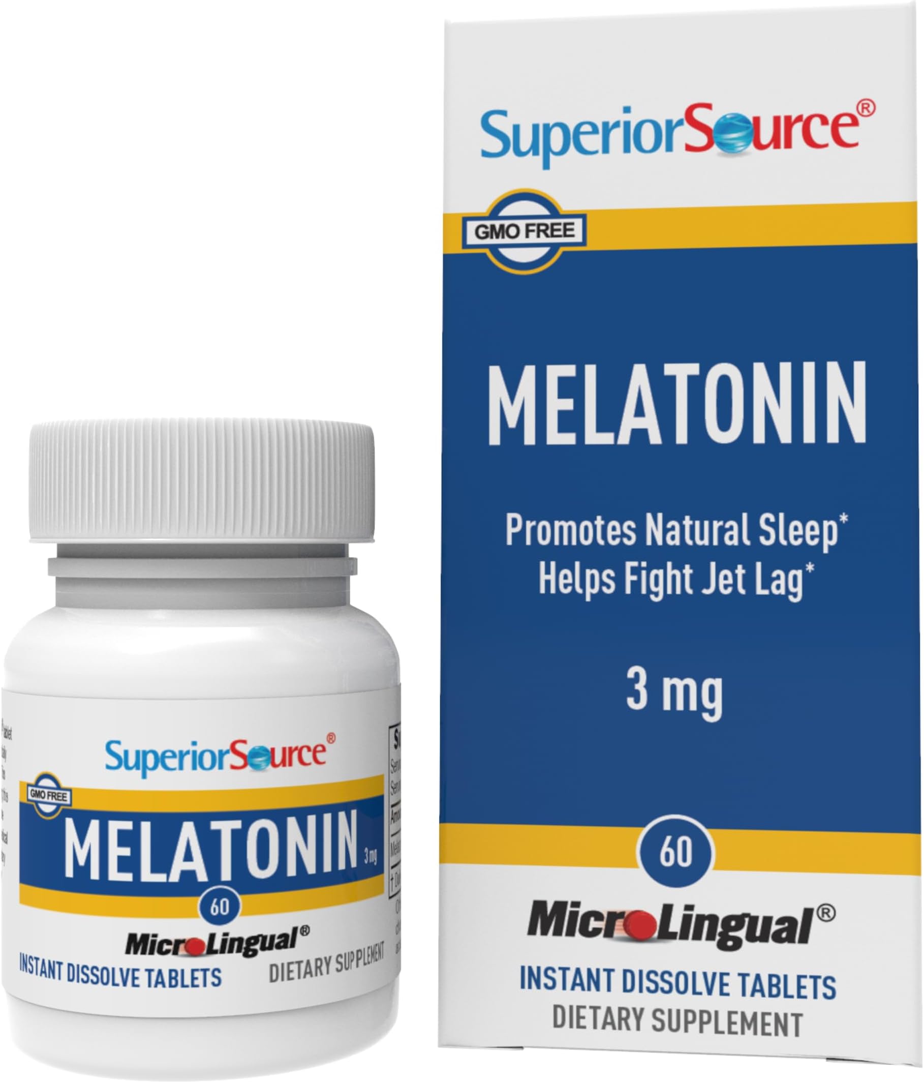 Melatonin 3 mg - Healthy Sleep Support Supplement for Adults - Melatonin Formula with Chamomile Aids Relaxation & Restful Sleep - 60 Sublingual Dissolving Tablets