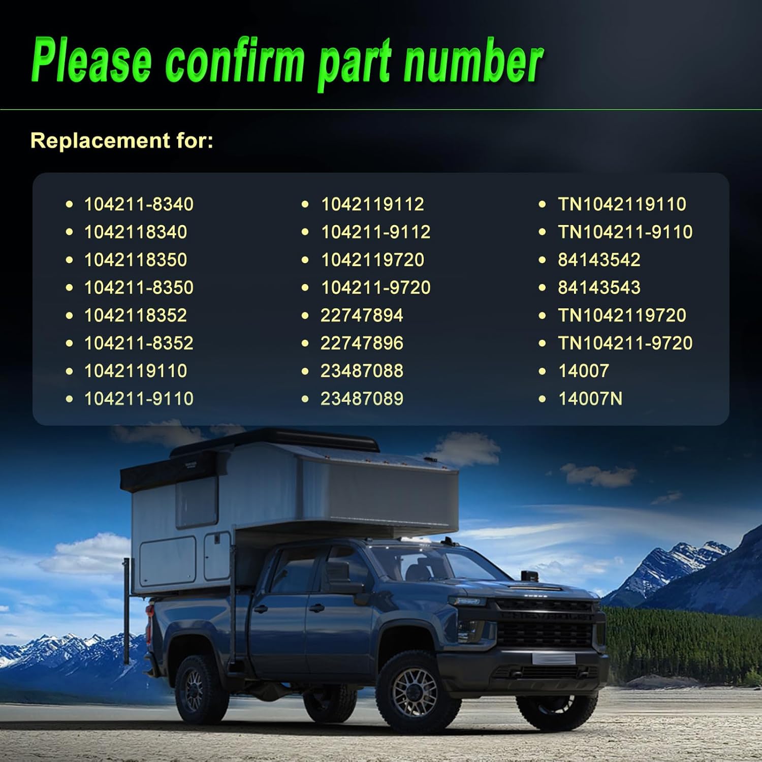 150A Alternator Compatible with 2014-2019 Express Savana 2500/3500;Silverado Sierra 1500/2500HD/3500HD;Suburban 3500 HD;Tahoe;Escalade;Yukon XL Replace for 14007 84143542 22747894 23487088