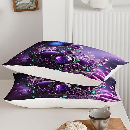 Miniatura 114 de AILONEN Juego de funda de edredón de rosa roja, tamaño King, juego de ropa de cama de delfín estrellado azul, funda de edredón romántica de San