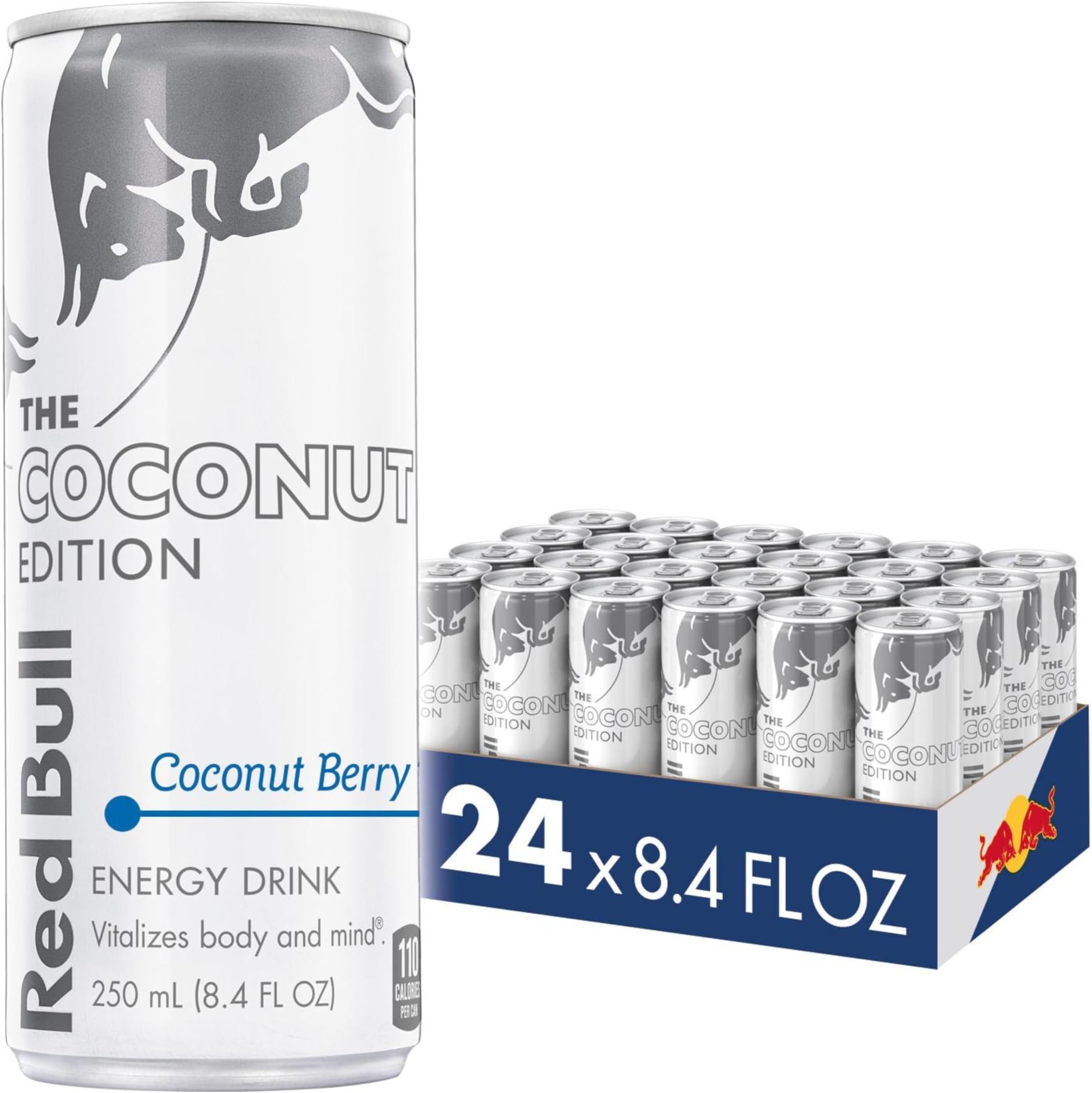 Energy Drink, Coconut Berry, 8.4 Fl Oz, Pack of 24 | contains caffeine, taurine, B-vitamins, sugar, and water, 8.4 fl oz, pack of 24 cans