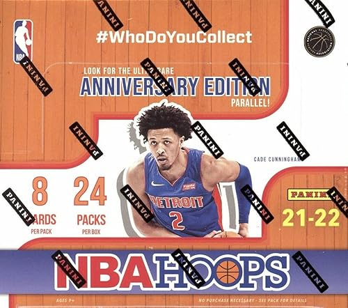 2021-22 Factory sealed Hoops Retail Basketball Box 24 Packs Per Box 8 Cards Per Pack