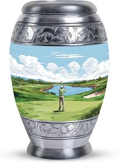KARYLIZ Serene Golf Course Panorama - Cremation Urn Human Ashes - Keepsake Urns for Ashes - 3 Inch - Pack of 1 - Urn Charms for Ashes - Decorative Urns for Human Ashes - Classic Urns - Urn for Burial