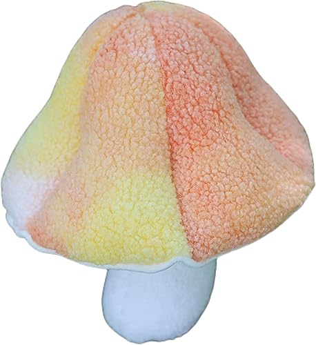 Almohada de hongos Almohada de piso Cojín de sofá Decoración del hogar Almohadas Almohada de lectura (marrón, 12.6 in)