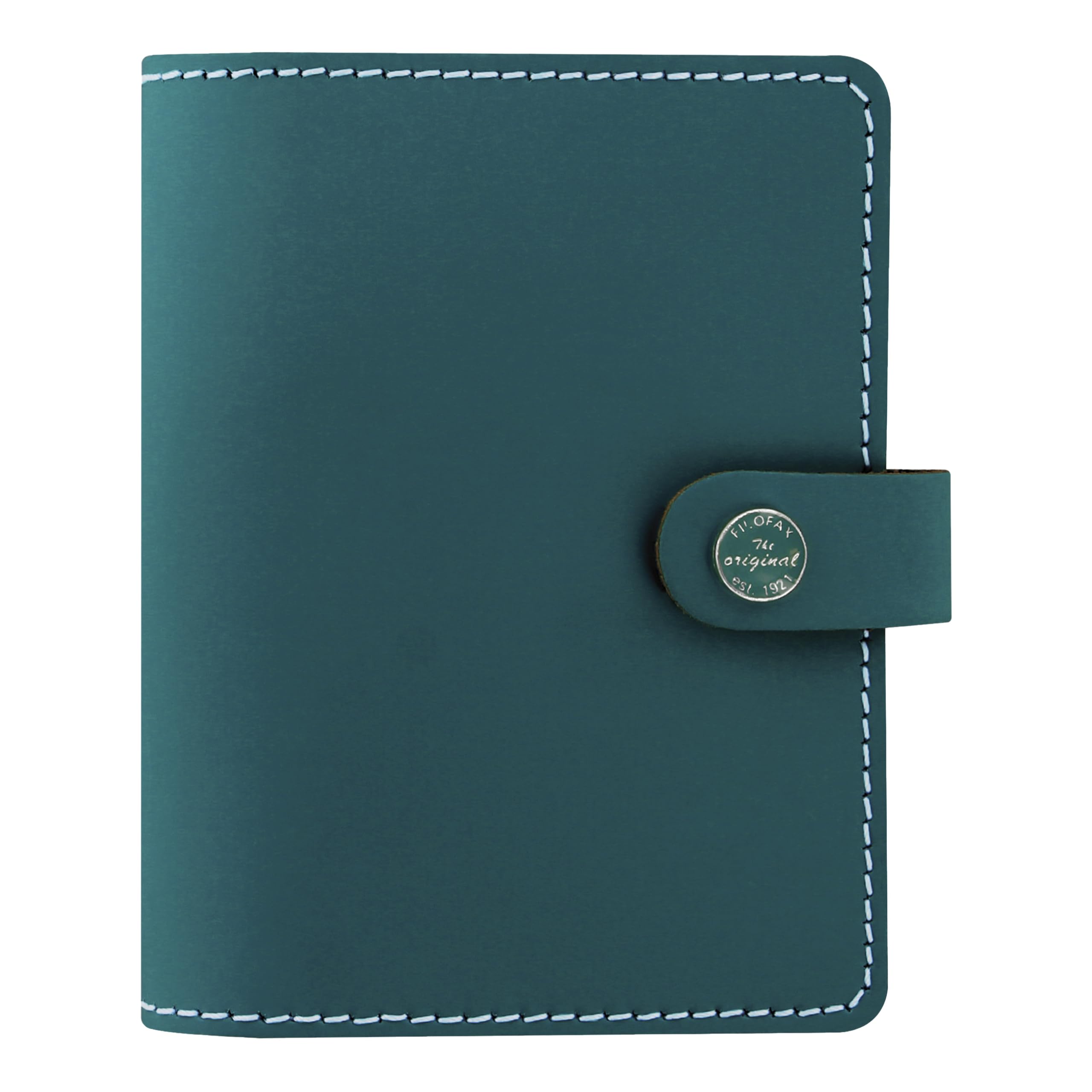 Filofax The Original Organizer, Pocket Size, Dark Aqua - Leather, Six Rings, Week-to-View Insert, Multilingual (C026083)