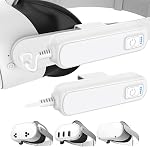 2-Pack 5000mAh Battery Pack for Meta/Oculus Quest 3S/3/2, 18W PD Fast VR Charger, Extended 4-8H Playtime, Dual Fast Charging, Clip-On Power Banks, Lightweight & Safe, Meta Quest 3S/3/2 Accessories