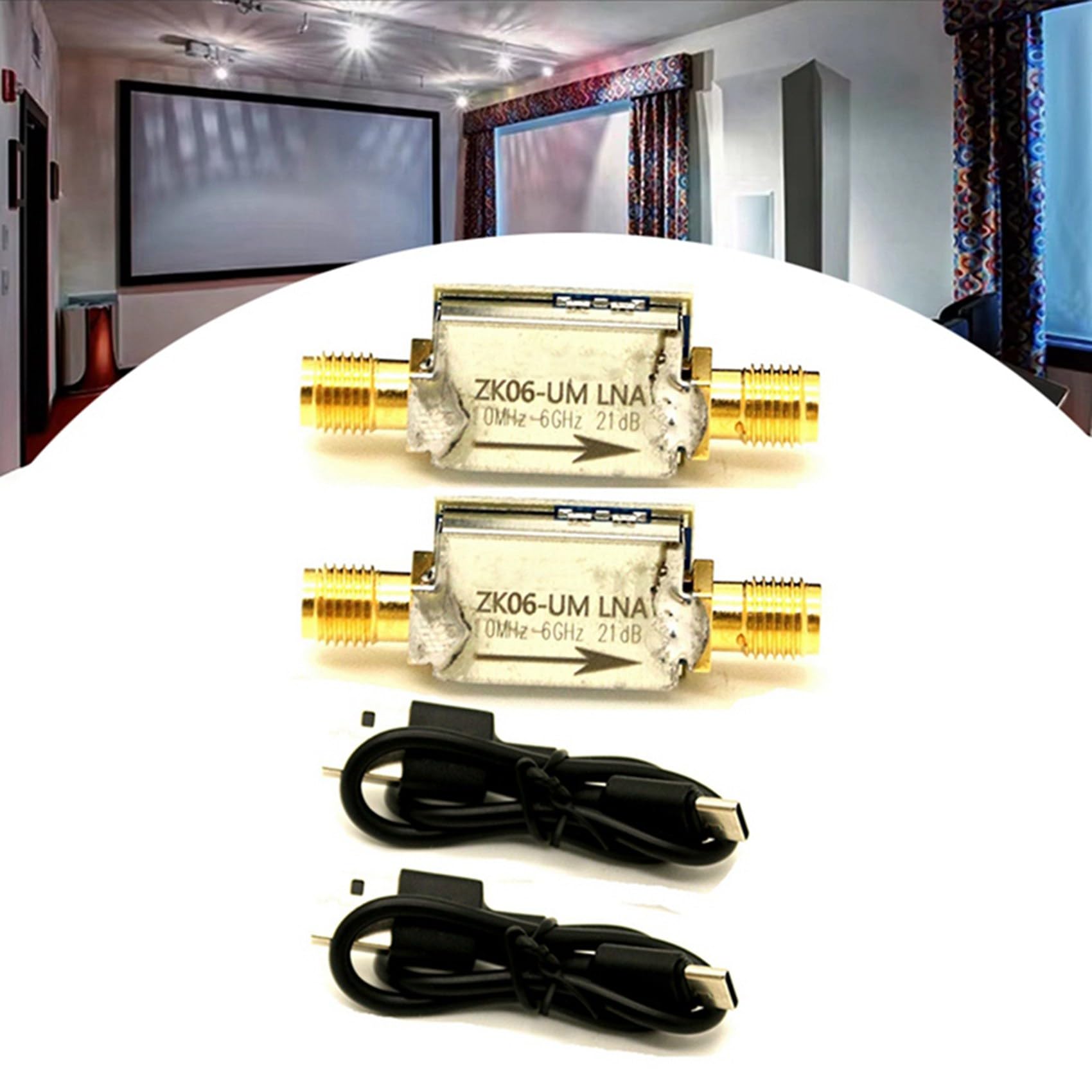 Amplificador de Bajo Ruido Serie ZK06-UM, Interfaz USB de 100 KHz A 6 GHz, Módulo Preamplificador de Potencia de Alta Ganancia de 21 DB (6 Juegos)
