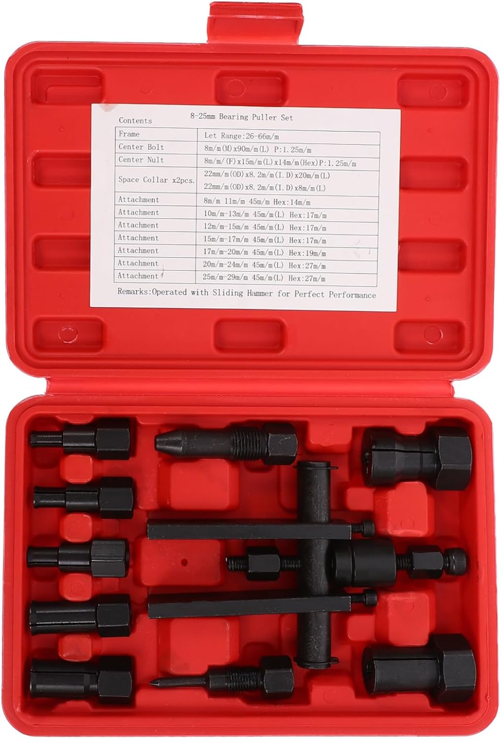 Motorcycle Bearing Removal Tools 10pcs Pullers Mechanics Kit with Safe Design