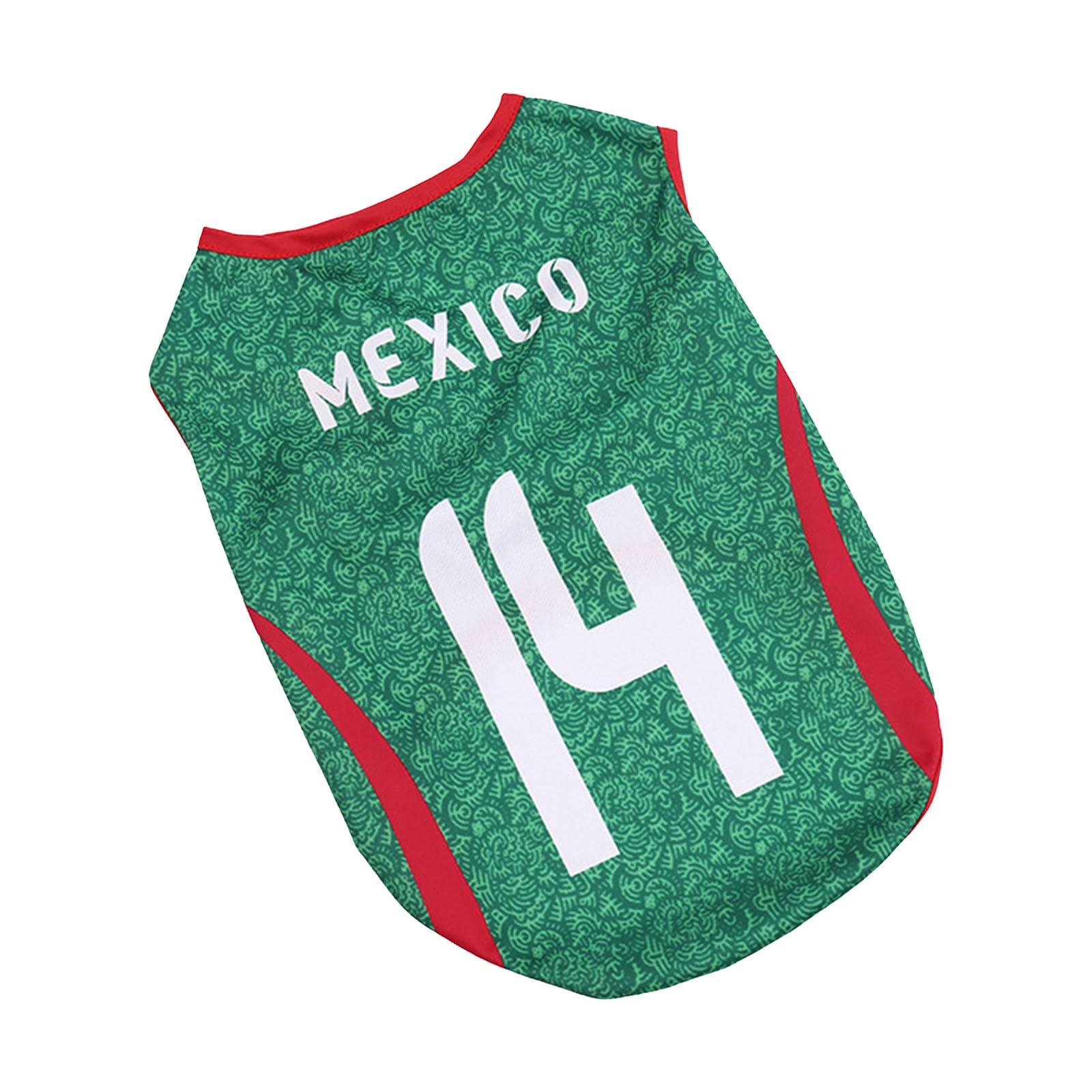 Dog Football Jersey, World Cup Soccer Shirt for Pets, Polyester Mesh, Sleeveless, Sizes S-5XL, Multiple Countries (D-Mint Green, M) โ image 1