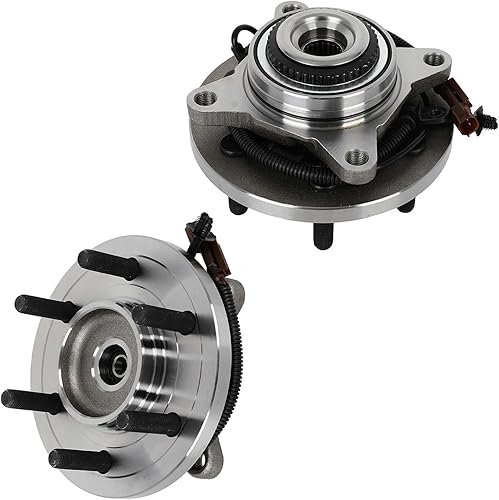 Miniatura 26 de Detroit Axle - Bujes de rodamiento de rueda delantera 4WD para Ford F-150 2015-2017 [6 orejetas; con ABS], Juego de 2 rodamientos de rueda y bujes