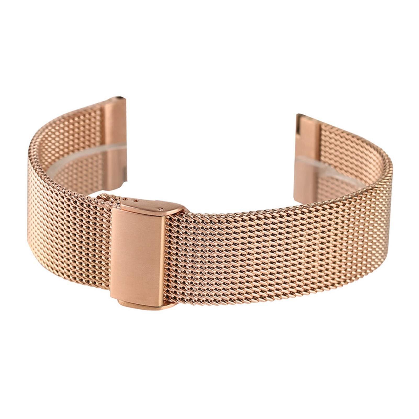 18/20/22mm Siatka ze stali nierdzewnej Watch Band Zwart/Zilver/Rose Goud Pasek z haczykiem Klamra Męski zegarek zamienny (Kolor: Zwart, Rozmiar: 18mm)